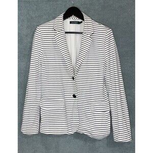 Ralph Lauren Blazer Jacket XL Stripes Minimalist Capsule Corpcore Work Nautical